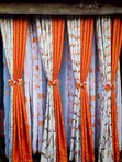 Bright Floral Print Dining Room Window Drapes - 2