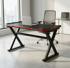 LED Gaming Workstation Desk - Black