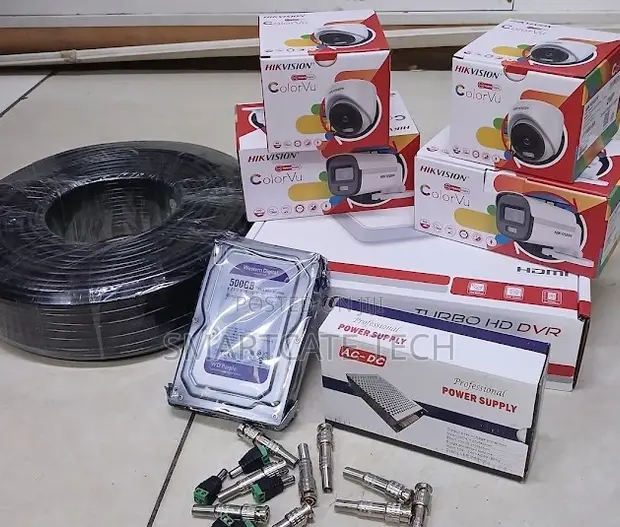 Hikvision 4CH DVR Security Kit with 4 ColorVu Cameras - 1