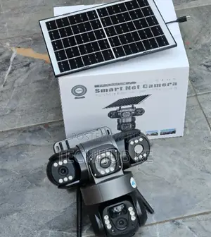 4G Sim Card Outdoor Camera with Solar Panel & Triple Lens