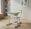 Height Adjustable Modern Kids Study Desk Set - 4