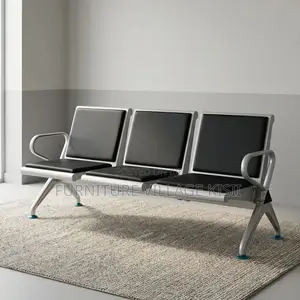 Heavy Duty 3-Link Padded Office Waiting Bench