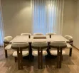 Hardwood Dining Table with Marble Top (Order Basis) - 2