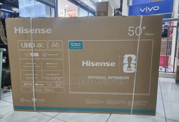 Hisense 50" UHD Smart Frameless TV (50A6KEN) - 1