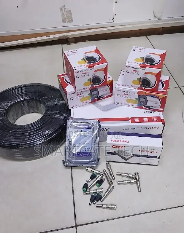 Hikvision 4CH CCTV Kit with 4 Full Color Night Vision Cameras - 1