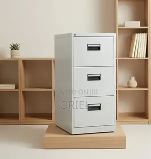 3-Drawer Steel Filing Cabinet - White