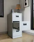 3-Drawer Steel Filing Cabinet - White - 3