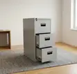 3-Drawer Steel Filing Cabinet - White - 4