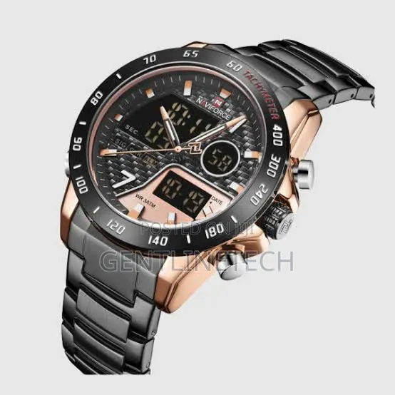 Naviforce 9171 Gold & Black Watch - 1