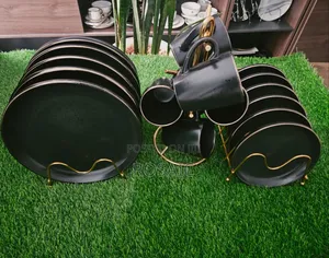 High Quality Black 18-Piece Dinner Set