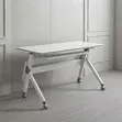 120cm White Modern Foldable Meeting Table - 1