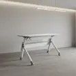 120cm White Modern Foldable Meeting Table - 3