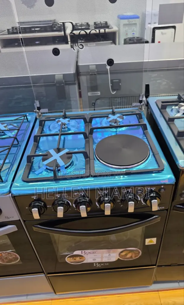 Roch 50x55cm Standing Cooker 3 Gas Burners + 1 Hot Plate - 1