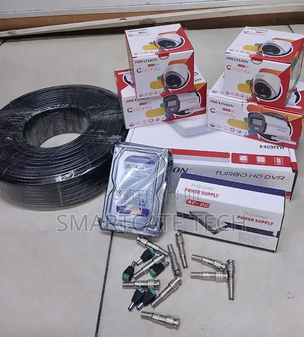 Hikvision 4CH CCTV Kit with ColorVu Cameras & Audio - 1