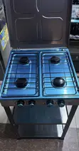 4-Burner Standing Gas Cooker with Shelves - 1