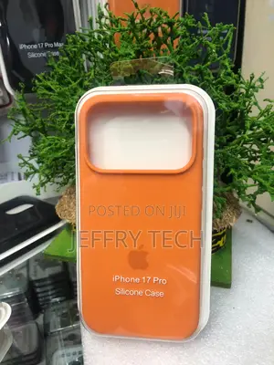 Bright Orange Silicone Protective Case for Apple iPhone 17 Pro