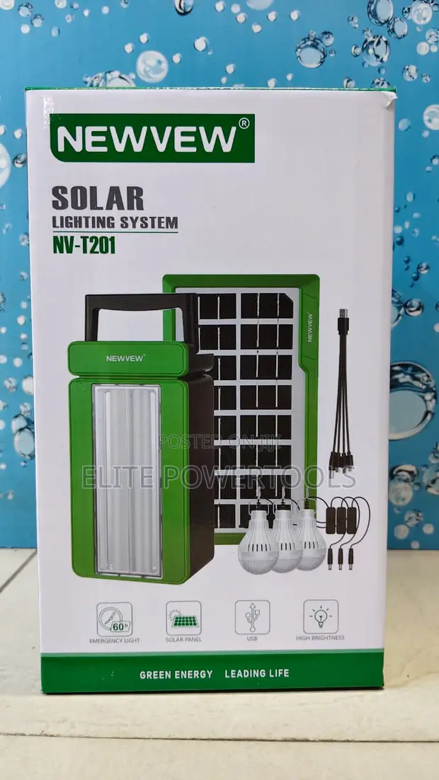 Portable Solar Lighting System with LED Bulbs & USB - 1