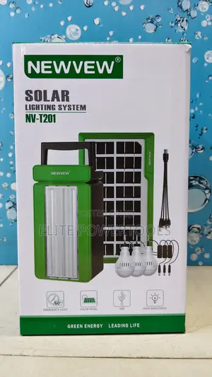 Portable Solar Lighting System with LED Bulbs & USB