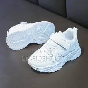 Fashionable White Kids Sneakers (Sizes 26-37)