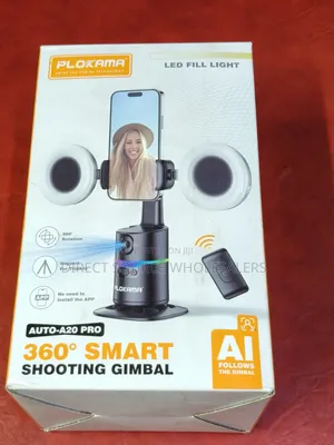 Plokama A20 Pro AI Gimbal Selfie Stick with LED Light