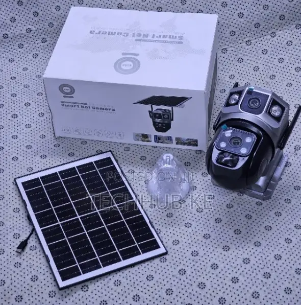 V380 Pro 4G Solar PTZ Outdoor Camera with 2 Lenses - 1