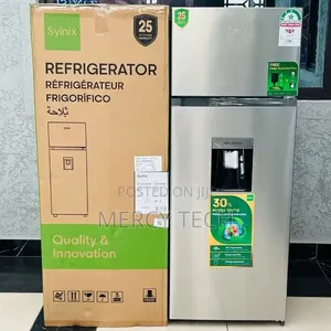 Syinix 210L Double Door Fridge with Water Dispenser