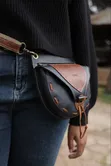 Genuine Leather Sling Bag - Black - 1