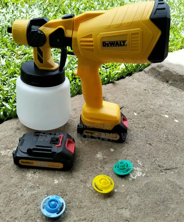 Dewalt Cordless Spray Gun 88V (2 Batteries + 3 Nozzles) - 1
