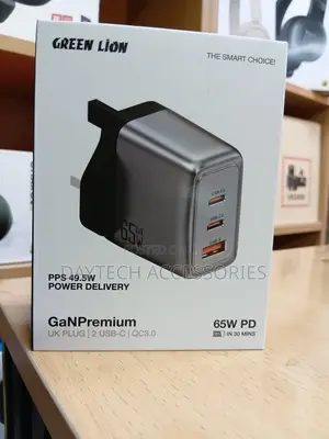 Green Lion GaN Premium Charger, 65W PD with 49.5W PPS