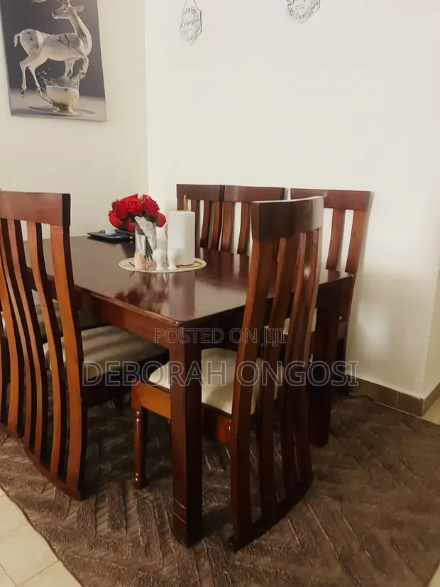 6-Seater Mahogany Dining Table - 1