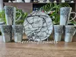 12-Piece High-Quality Tree Mug and Plate Set - Gray - 2