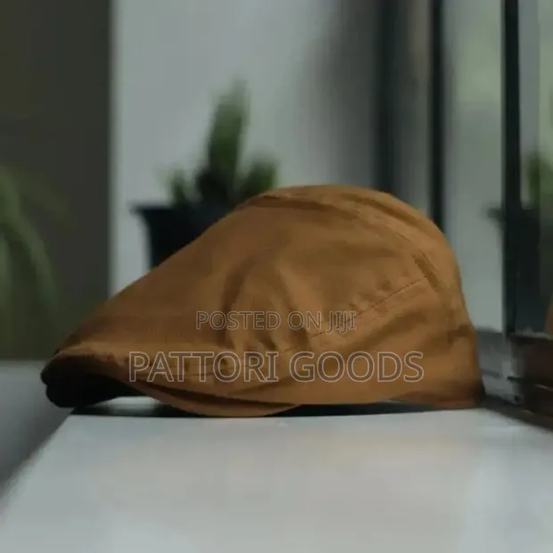 Light Canvas Flat Caps - 1