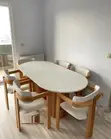Elegant Dining Set for 6 - Black Oval Table - 2