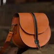 Leather Shoulder Bag - Round Base - 2