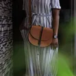 Leather Shoulder Bag - Round Base - 3