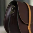 Leather Shoulder Bag - Round Base - 5