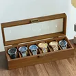 6 Slot Wooden Watch Organizer Box - 2