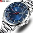 Curren M8406 Silver and Blue Watch - 2