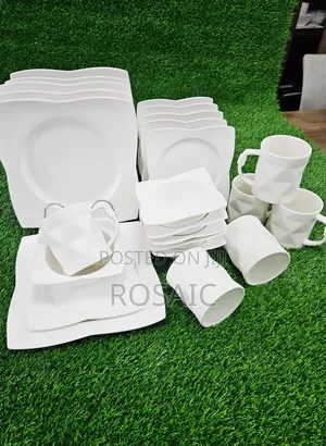 24-Piece High-Quality White Dinner Set