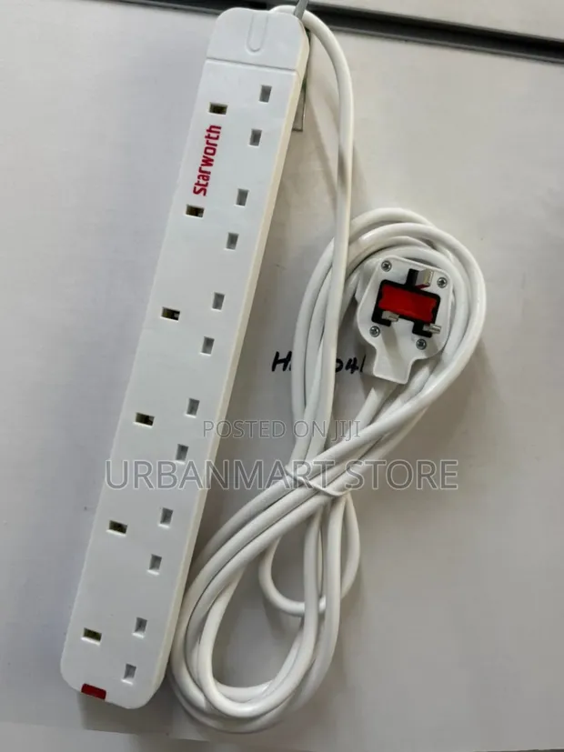 Starworth 6-Way Power Extension Cable, 3 Meters - 1