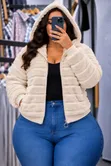 Ladies Fleece Jacket - Beige - 1