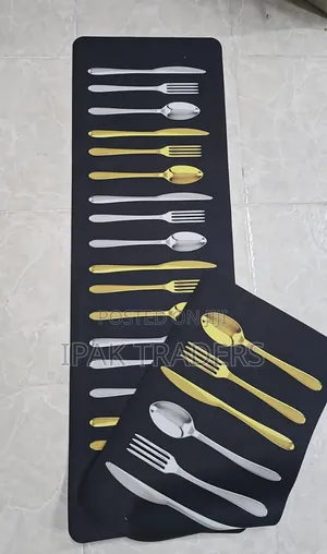 Heavy Grip Rubber Kitchen Mat Set (2pcs) - Non-Slip