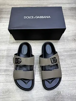 Dolce & Gabbana Double-Strap Leather Sandals (Size 40-46)