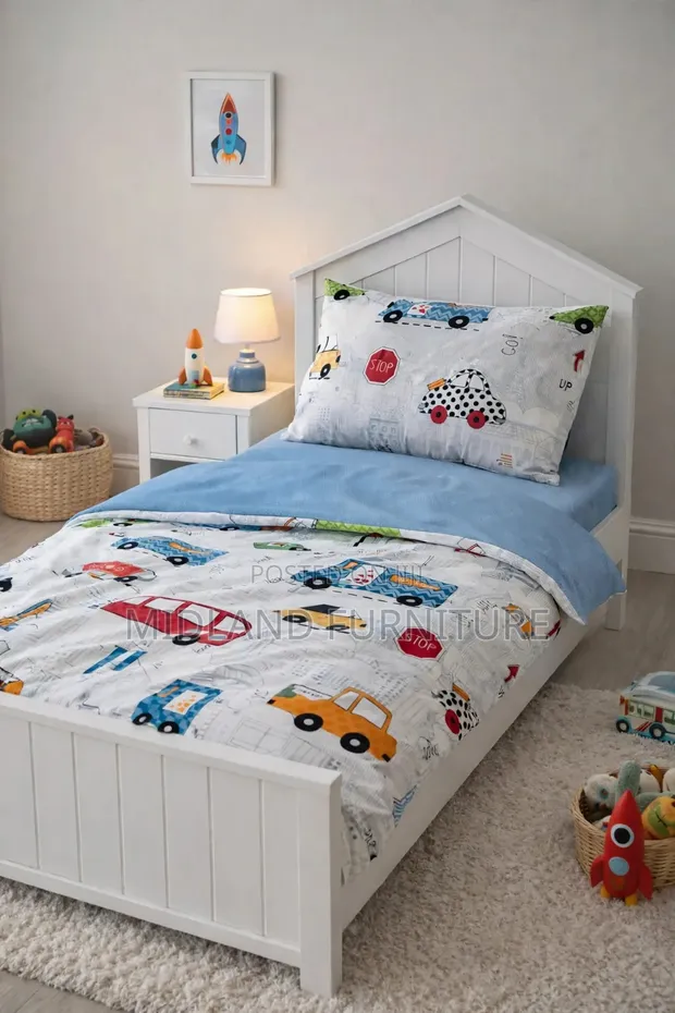 BUILT Wooden Single Kids Bed with Pull-Out Drawer - 1