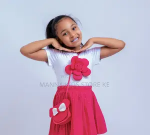 Trendy Girls 3-in-1 Outfit Set (Top, Skirt, Bag)