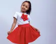 Set ya Mavazi ya Watoto wa Kike ya Trendy 3-in-1 (Juu, Sketi, Mfuko) - 2