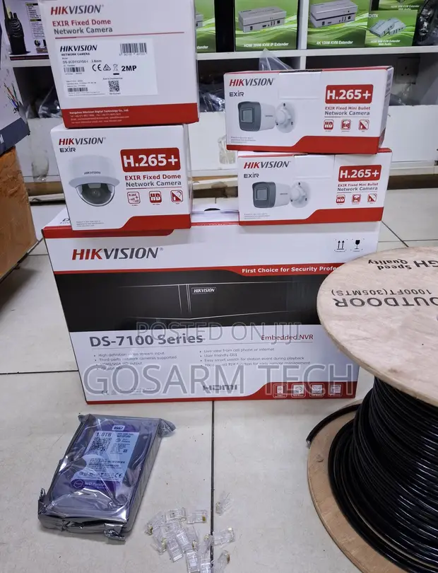 Hikvision 4-Channel 2MP IP CCTV Camera Kit - 1