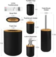Complete 6-Piece Bathroom Decor Set with Trash Can & Pump - 2