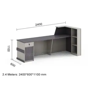 Executive Reception Desk 240cm Front Imported