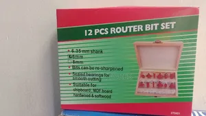 12-Piece Router Bit Set with Bearing Guide